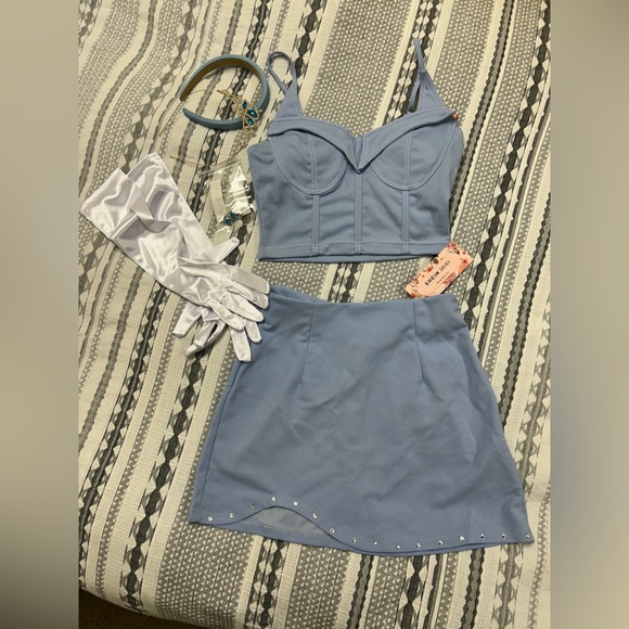 SHEIN Other - Cinderella Elegant Blue Women's Skirt/ Sexy XS set